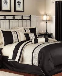 Black And Brown Comforter Sets Cyrano 7 Piece King Embroidered Comforter Set Bed In A Bag Bed Bath Macy S Black And Cream Bedroom Black Comforter Sets Comforter Sets