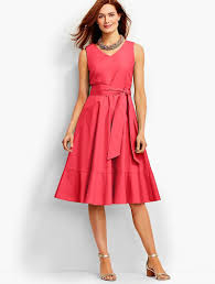 A Simple Fit And Flare In A New Midi Length Crafted From Crisp Cotton Poplin This Warm Weather Perfect Dress Summer Cocktail Dress Midi Dress Summer Fashion