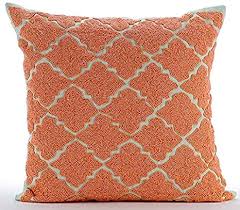 Free delivery and returns on ebay plus items for plus members. Amazon Com The Homecentric Orange Throw Pillows Cover Couch Lattice Trellis Beaded Moroccan Theme Pillows Cover 14x14 Inch 35x35 Cm Pillow Covers Linen Throw Pillows Cover Geometric Orange Medallion Home Kitchen