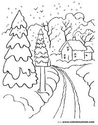Hundreds of free spring coloring pages that will keep children busy for hours. Drawing Winter Season 164512 Nature Printable Coloring Pages