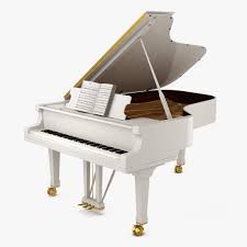 Grand Piano White With Music Notes Book 3d Model Ad White Piano Grand Music Piano Grand Piano Dollhouse Piano