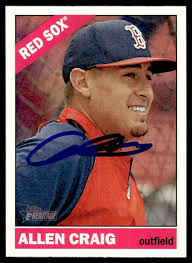 2015 Topps Heritage Allen Craig Auto Boston Red Sox #214 Card Signed