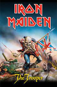 Iron Maiden The Trooper Textile Flag Iron Maiden Albums Iron Maiden Album Covers Iron Maiden The Trooper
