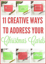 Printed in flat white ink on your choice of shimmer paper. 11 Creative Ways To Address Christmas Cards