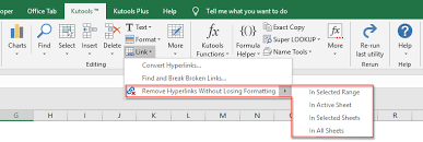 In this method, we can edit the link in excel, break, or delete and remove external links. Quickly Remove Or Delete All Hyperlinks From Range Workheets Or Whole Workbook In Excel