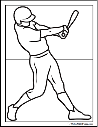 Printable baseball cap coloring page. Baseball Coloring Pages Pitcher And Batter Sports Coloring Pages