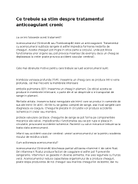 O schimbare în rutina micului dejun poate fi extrem de benefică în controlul diabetului de tip ii. Ce Trebuie Sa Stim Despre Tratamentul Anticoagulant Cronic