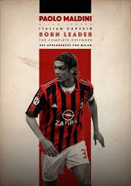 Football Legends Maldini Paolo Maldini Milan Football Design