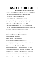 Which six films are the only horror movies to ever compete for an oscar? 42 Best Back To The Future Trivia Questions And Answers