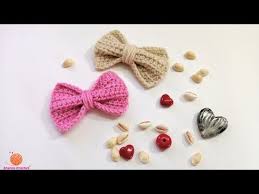 كروشيه فيونكة سهلة وسريعة crochet easy and simple bow youtube stud earrings jewelry stud