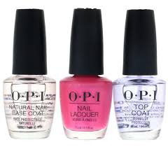 OPI Nail Lacquer Ultimate Nail Trio Set, It's a Girl Color Polish, Natural  Base Coat, Top Coat