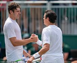 Enjoy your viewing of the live streaming: Reilly Opelka Falls To Giant Killer Milos Raonic At Wimbledon Daily Mail Online