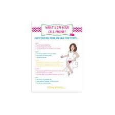 This is another design for this free printable christmas themed what's in your phone game. Printable Bridal Shower Game Quot What S From The