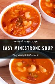 One Pot Minestrone Soup Easy Minestrone Soup Recipe Vegetarian Recipe Minestrone Soup Easy Vegetarian Soup Recipes Minestrone Soup