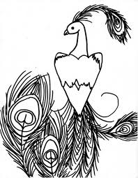 Sketch in the eye of each feather with blue. 50 Best Peacock Drawings Realistic Easy Simple Color