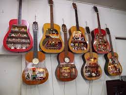 Japanese Man Crafts Dollhouses From Broken Acoustic Guitars Guitar Crafts Guitar Guitar Art