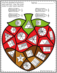 Five Color By Code Worksheets With A Valentine S Day Theme Fractions And Equivalent Fractions Are All Represente Fractions Math Fractions Equivalent Fractions