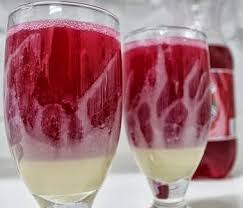 Rara Laundry - Es Soda Gembira Nata de Coco Bahan-bahan untuk membuat es soda gembira: 2 sachet susu putih kental manis 2 botol air soda Fanta / sprite 200 gram nata de