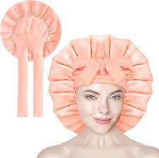 Arqumi Double Layer Satin Bonnet for Women, Dual-Layer Adjustable Sleep Cap  with Wide Band for Long Hair Culery Hair, D-black, One Size :  Amazon.com.au: Beauty