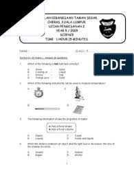 They cannot be published in any form (paper or soft copy), or sold for profit in any way, without first gaining the express. Year 5 Science Test Paper Ice Liquids