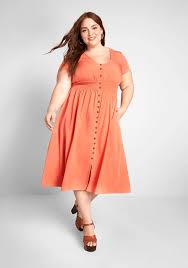 Coral Cocktail Dress Plus Size Coral Plus Size Dresses In Cocktail Styles In 2020 Orange Midi Dress Red Midi Dress Cotton Midi Dress