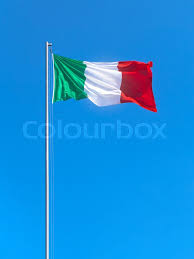 As in any country, the flag is flown at ceremonial occasions and on it's unusual for italians to fly their flag on their houses or in their garden in the way families in the. Italy Flag Waving Against A Blue Sky Stock Image Colourbox