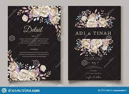 Beautiful Floral Wedding Invitation Template Stock Vector Illustration Of Draw Floral Wedding Invitations Wedding Invitation Templates Wedding Card Templates
