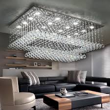 Rectangular Multi Layer Cloud Design Crystal Chandelier Chandelier In Living Room Crystal Ceiling Lamps Ceiling Lights
