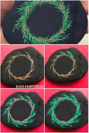 How To Draw A Christmas Wreath To Make Holiday Rocks Christmas Wreaths To Make Christmas Wreaths Fun Christmas Wreaths