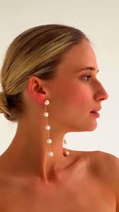 Jenny Yoo Bridal Earrings Hudson Multi Pearl Drop Dainty Statement