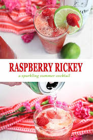 Red Raspberry Rickey Cocktail Recipe Refreshing Summer Drinks Cocktails Raspberry
