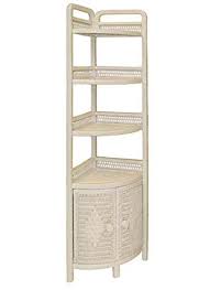 Bathroom Or Kitchen Indoor Wicker Corner Standing Shelf With 2 Doors White Stain Remarkable Product Available Now Co Shelves Standing Shelves White Stain