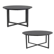 Allen Roth Round Nesting Patio Side Table Set 2 Pieces Grey Fts90492 Rona Patio Side Table Side Table Cream Living Rooms