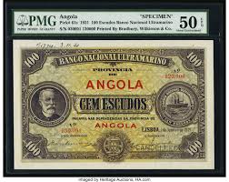 World paper money from the collection of. Angola Banco Nacional Ultramarino 100 Escudos 1 1 1921 Pick 61s Lot 26014 Heritage Auctions