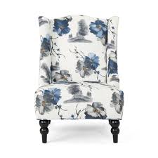 Noble House Toddman Multicolored High Back Club Chair 53025 The Home Depot Club Chairs Noble House Fabric Accent Chair