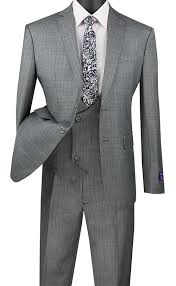 Discover our stylish slim fit suits at asos. Slim Fit Suit 3 Piece With Double Breasted Vest Glen Plaid In Medium Gray Men S Fashion