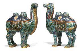 Chalkware was first made in america as early as 1768, it has come to be associated with cloisonne is an ancient technique for decorating metalwork objects, in. A Pair Of Chinese Cloisonne Enamel Vases Modelled As Camels