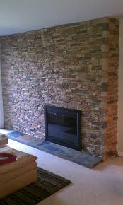 Slate landscape stone cultured stone waterfalls (water feature wall) by cultured stone makes your house unique, feel like in nature while you're in quartz wall tiles quartz cultured stone is usually applied to interior & exterior wall cladding, fireplace surrounds background wall in bars, villas, and. Faux Stone Fireplace With Slate Hearth Over Original Brick Flickr