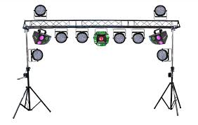 Festival Concert Series Power Gig Live Band Light Show With Three Effects Eight Par 64 S And Truss 300