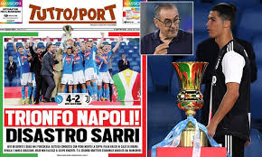 The trophy was created in 1960 by sculptor and medalist ettore calvelli; Juventus Coppa Italia Defeat By Napoli Is A Disaster For Maurizio Sarri Daily Mail Online