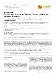 Pdf Factors Affecting The Self Healing Efficiency Of Cracked Concrete Structures
