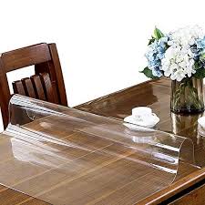 Etechmart 1 5mm Thick 24 X 48 Inches Clear Pvc Table Cover Protector For 4ft Table Non Slip Waterproof Rectangular Vinyl Desk Pad For Coffee Table Writing Desk Table Cloth Table Covers Coffee Table