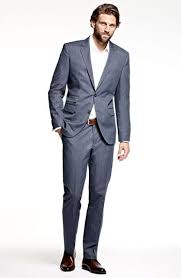 Boss Black Sweet Sharp Blue Stripe Suit Mens Fashion __