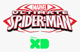 On one side is a character from a fictional world. Marvel S Ultimate Spider Man Ultimate Spiderman Logo Png Transparent Png Kindpng