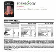 Shakeology Supplement Facts