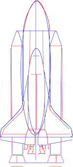 Male hands use a pencil to draw a space rocket with a round illuminator. How To Draw The Nasa Space Shuttle Step By Step Drawing Guide By Dawn Dragoart Com