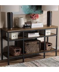 Furniture Caribou Console Table Reviews Furniture Macy S In 2020 Black Console Table Metal Console Table Black Metal Console Table