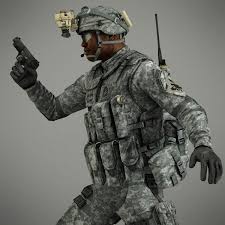 Military Male Soldier 3d Model Military Male Us Soldier By Cg Artstudio Military 3d Model Soldier