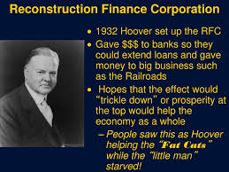 At first it lent money only to financial, industrial, and agricultural institutions, but the. Hoover Vs The Depression Topic 5 3 Part 1 Ppt Download