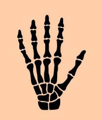 Skeleton Hand Stencil Bone Stencil Skeleton Template Etsy Halloween Silhouettes Hand Stencil Halloween Art
